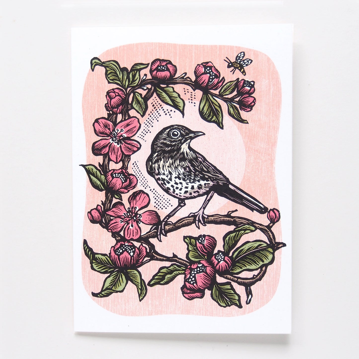 'In The Orchard' Linocut Art Card by Hawk and Rose Press