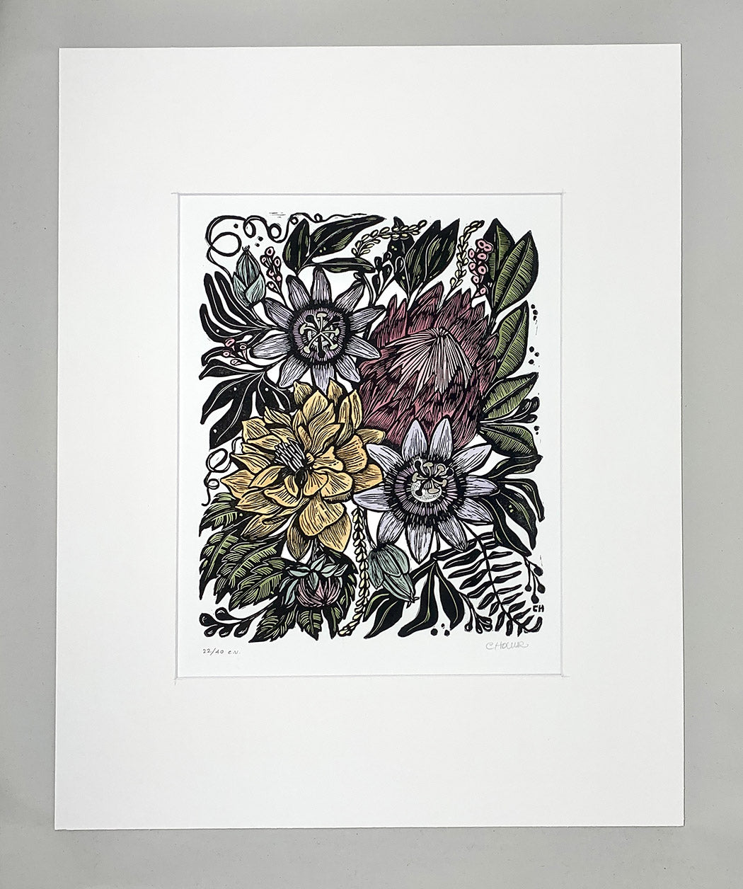 'Floribunda' – Limited Edition Original Linocut Print