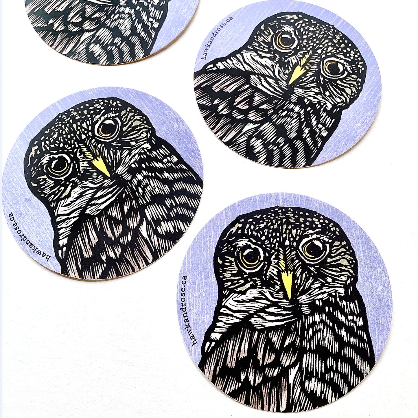 Owl Vinyl 3" Circle Sticker