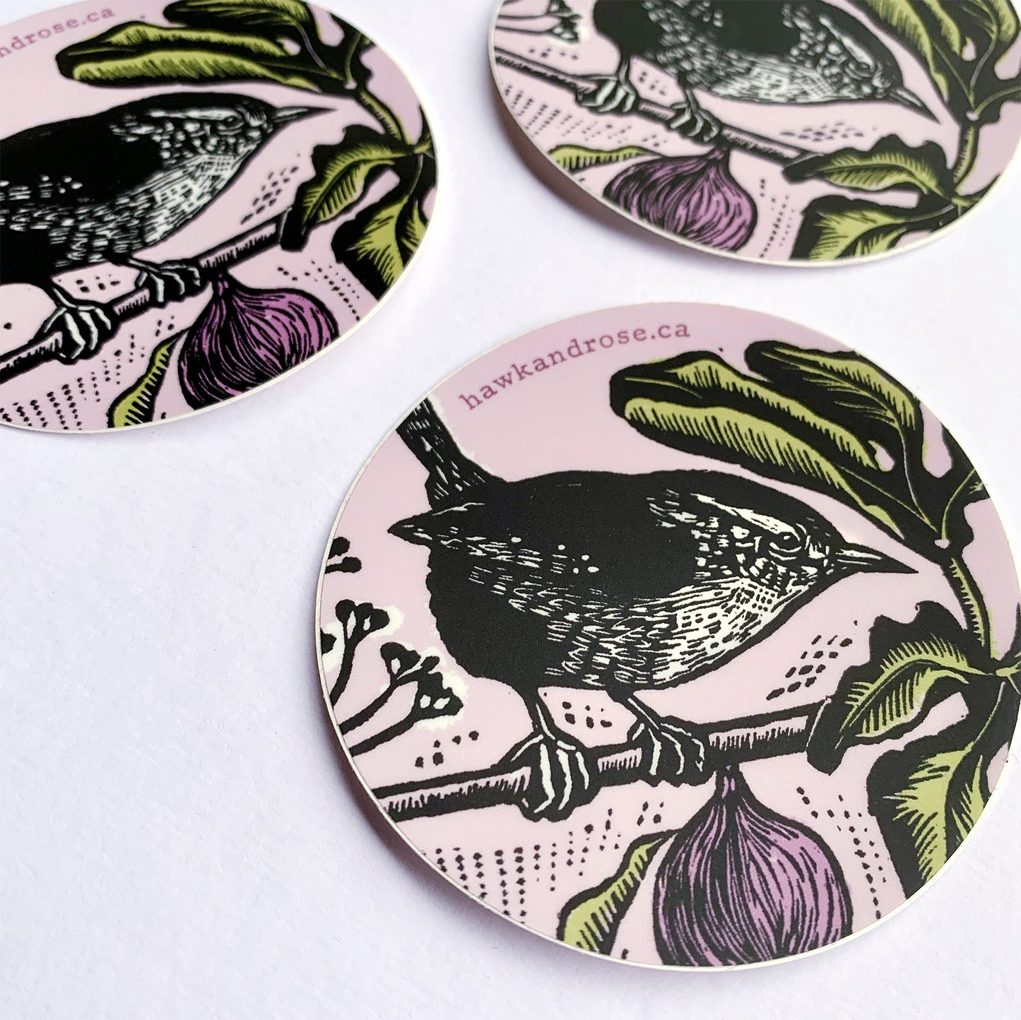 Wren Vinyl 3" Circle Sticker