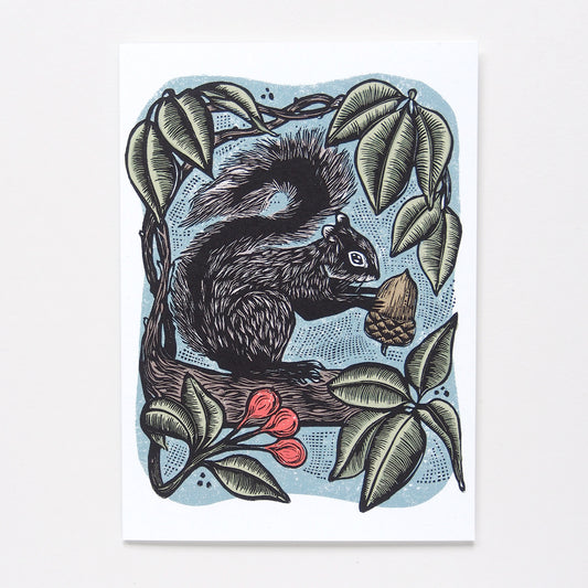 ‘The Prize’ Linocut Art Card by Hawk and Rose Press