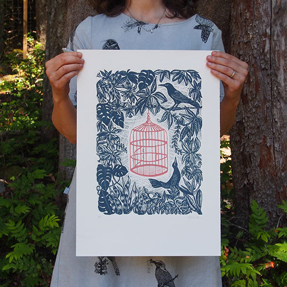 'A Taste of Freedom' – Limited Edition Original Linocut Print